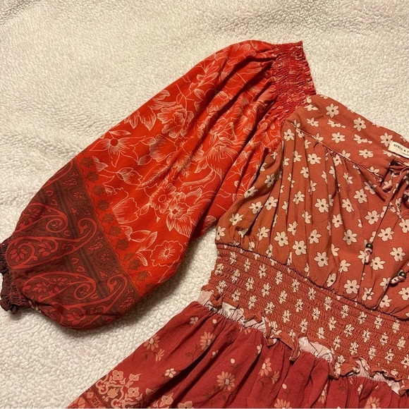 Spell & the Gypsy Tuula Gypsiana Playdress Peasant Boho Mini Dress Ruffle Tiered - Picture 9 of 16